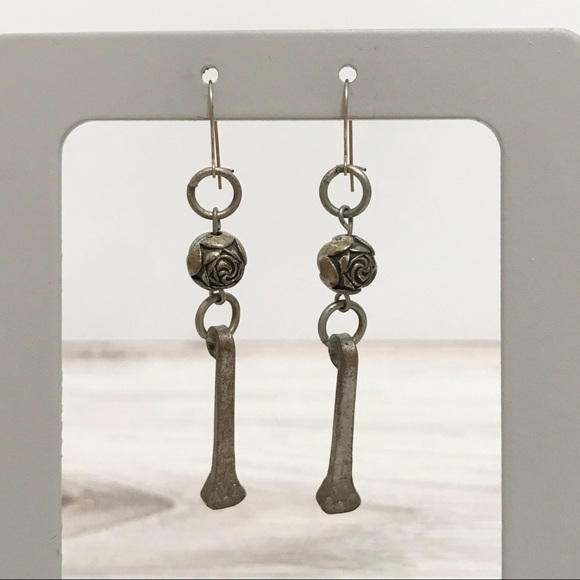 • Artisan • Nail Bead Earrings - Picture 1 of 4